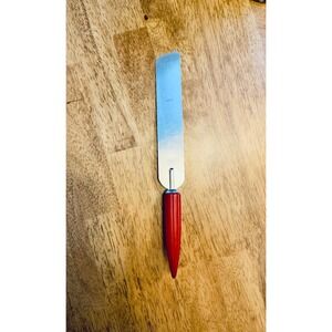 Androck Vintage Icing Spatula Red Bakelite Handle Stainless Steel Made in USA